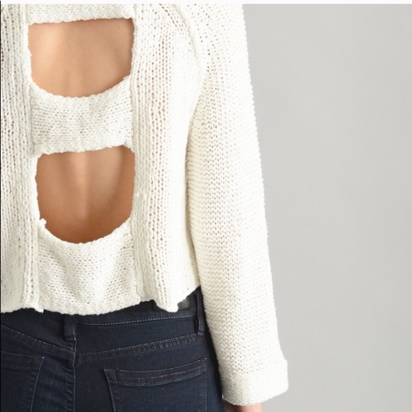 Free People Knit Sweater w/ Back Cutouts - Picture 5 of 6
